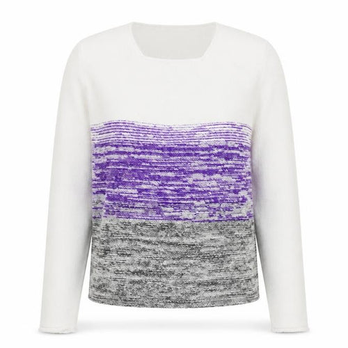 The Sweater Shop Womens White Round Neck Acrylic Pullover Jumper Size M