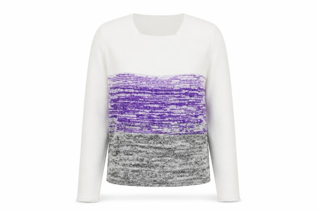The Sweater Shop Womens White Round Neck Acrylic Pullover Jumper Size M
