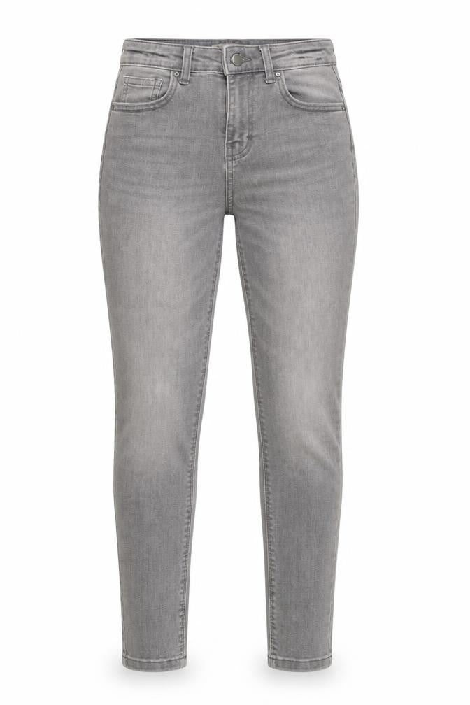 Denim & Co. Womens Grey Cotton Skinny Jeans Size 8 L25 in Regular Button