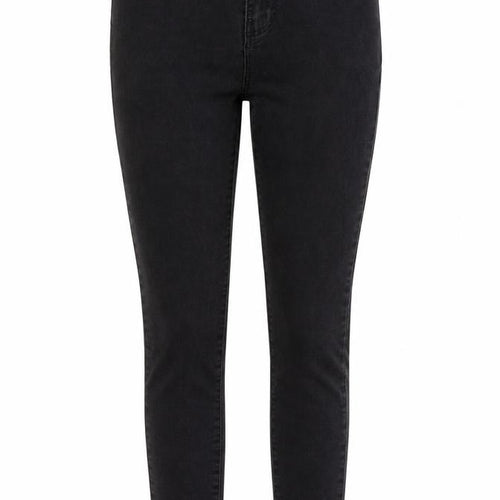 Denim & Co. Womens Black Cotton Skinny Jeans Size 8 Regular Zip