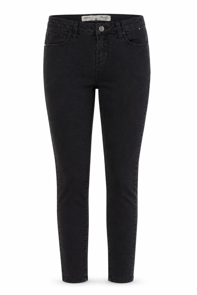 Denim & Co. Womens Black Cotton Skinny Jeans Size 8 Regular Zip