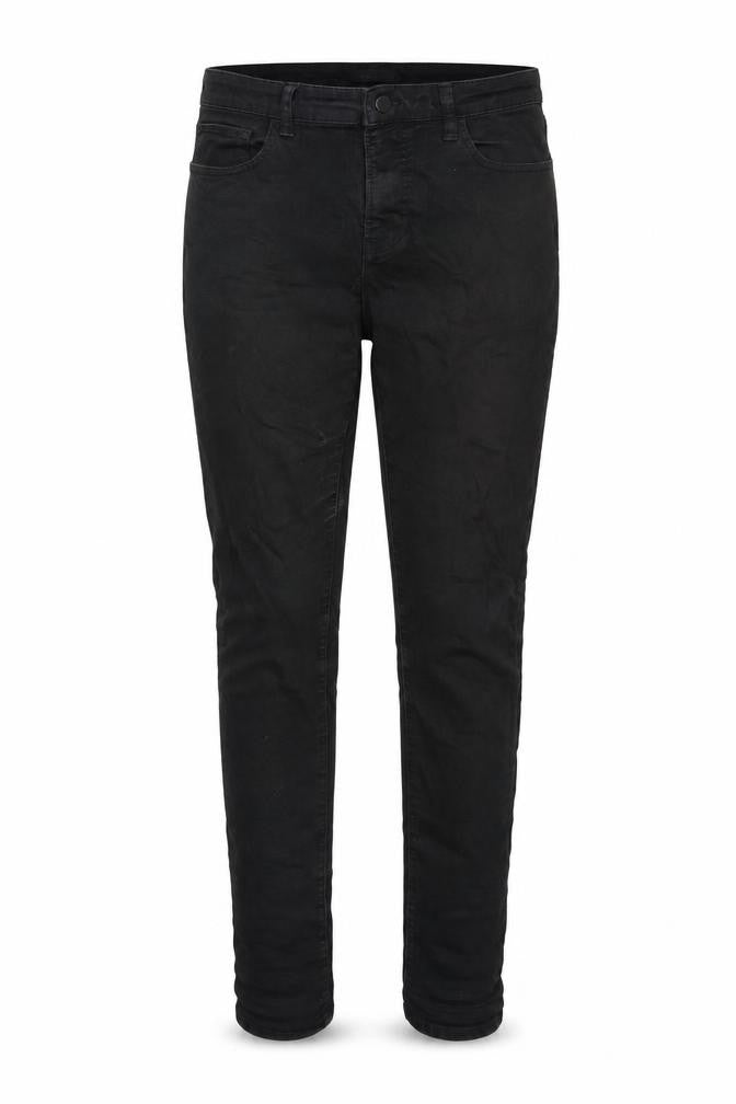 Uniqlo Womens Black Cotton Skinny Jeans Size 12 Regular Zip