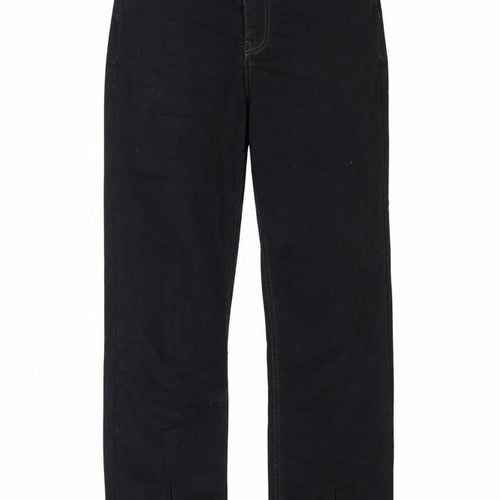 ASOS Womens Black Cotton Straight Jeans Size 28 in Regular Zip