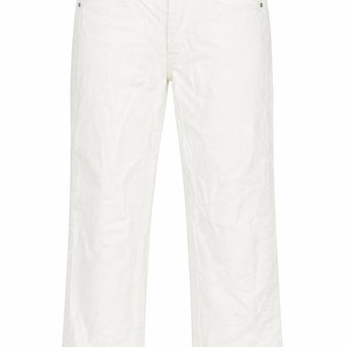 Uniqlo Womens White Cotton Straight Jeans Size 25 in Regular Zip