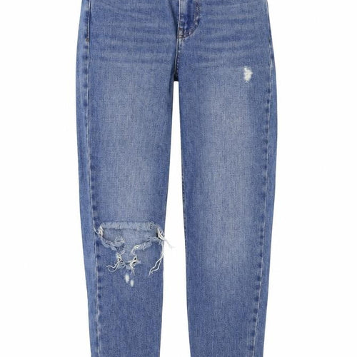 Topshop Womens Blue Cotton Straight Jeans Size 26 in Regular Zip