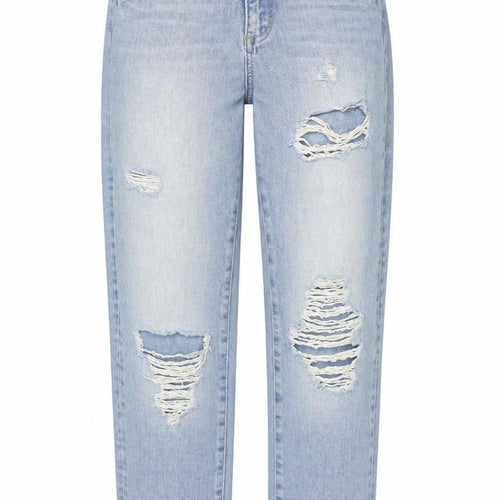 Miss Denim Womens Blue Cotton Straight Jeans Size 8 Regular Zip