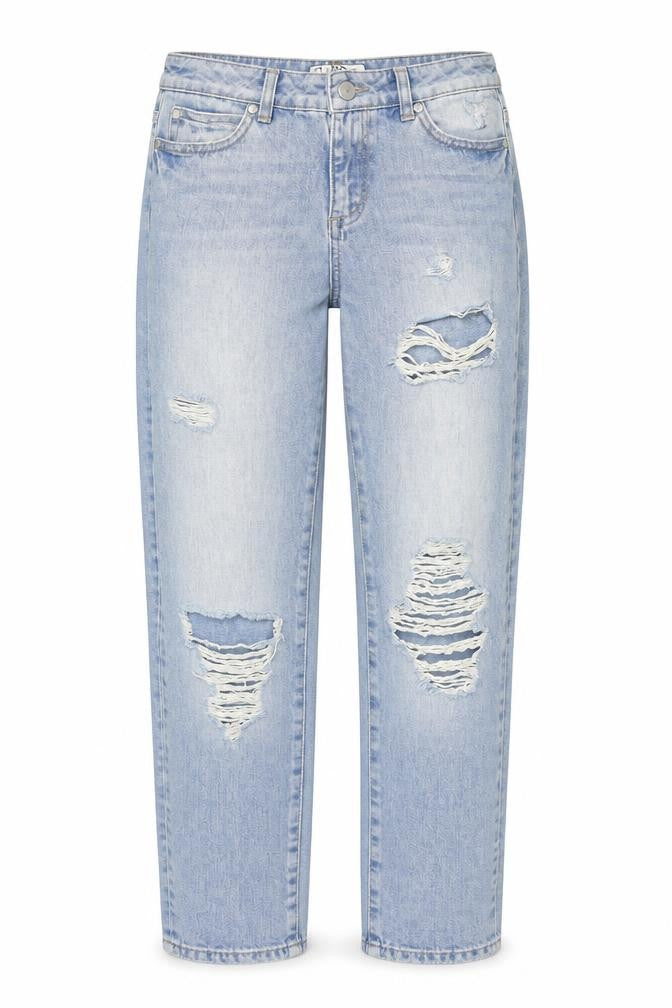 Miss Denim Womens Blue Cotton Straight Jeans Size 8 Regular Zip