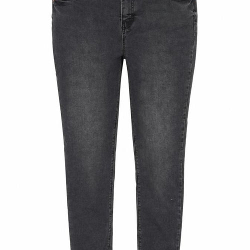 Denim & Co. Womens Grey Cotton Skinny Jeans Size 14 Regular Zip