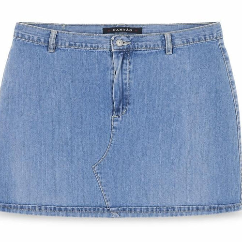 Cantao Womens Blue Cotton Mini Skirt Size 30 in Zip
