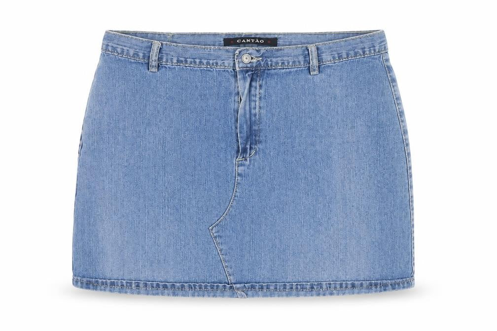 Cantao Womens Blue Cotton Mini Skirt Size 30 in Zip