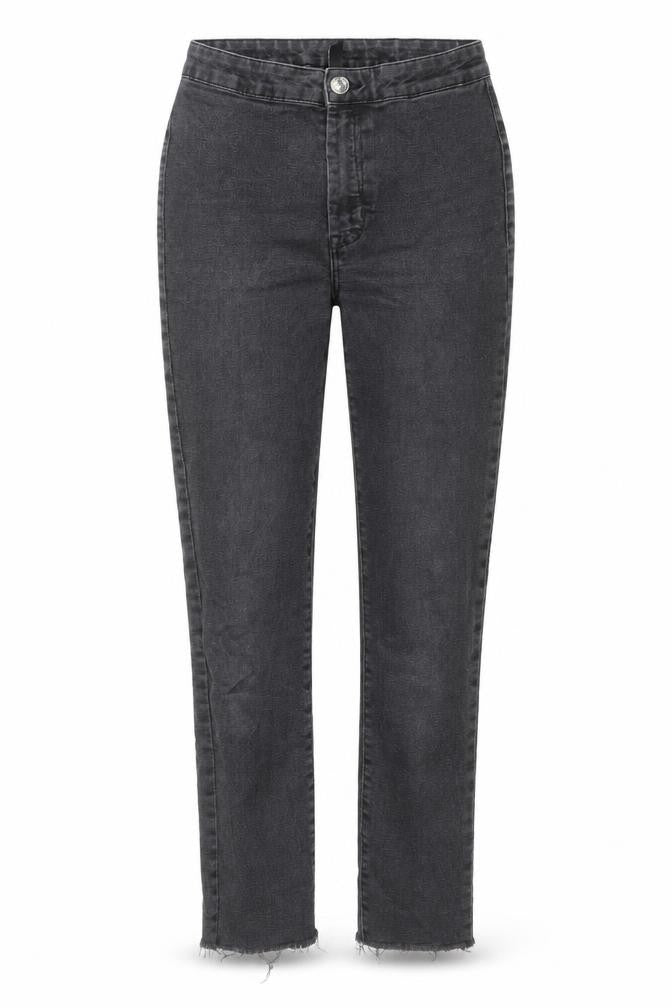 Divided by H&M Womens Black Cotton Straight Jeans Size 8 Regular Zip