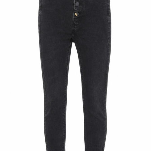 Review Womens Black Cotton Skinny Jeans Size 25 in Regular Button