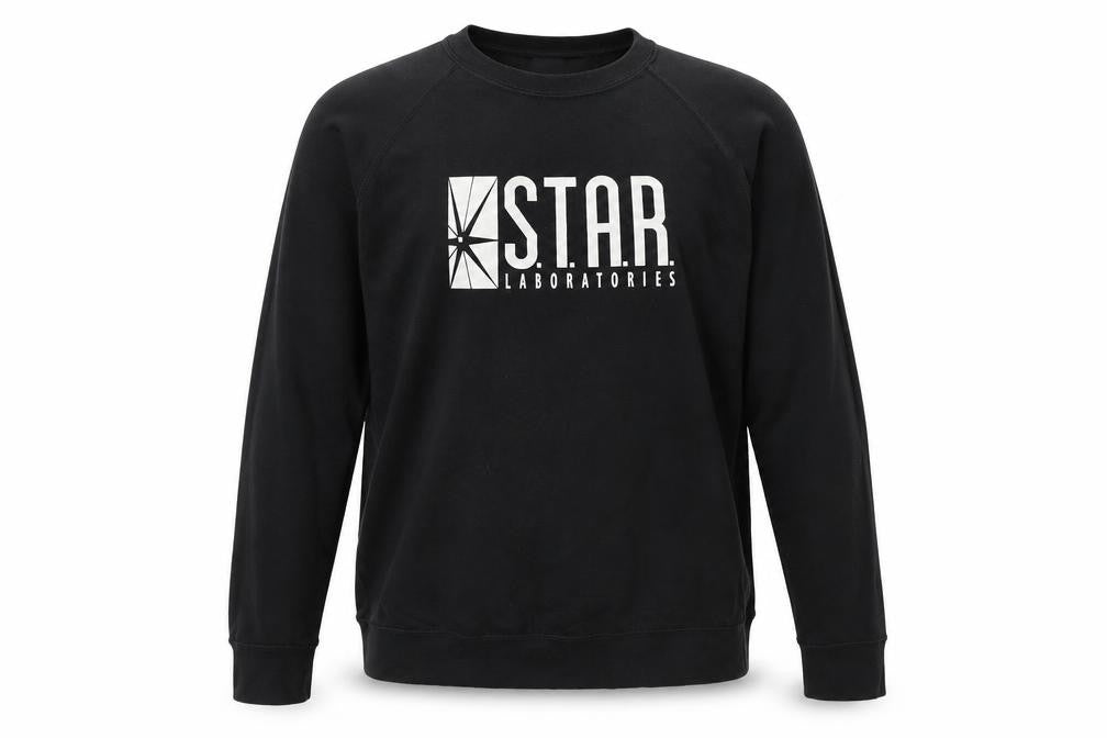 Front view of DC boys’ black 100% cotton pullover sweatshirt, size 2XL, pullover