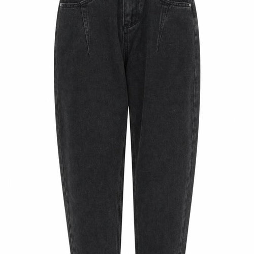 Preworn Womens Grey Cotton Straight Jeans Size S L23 in Regular Button