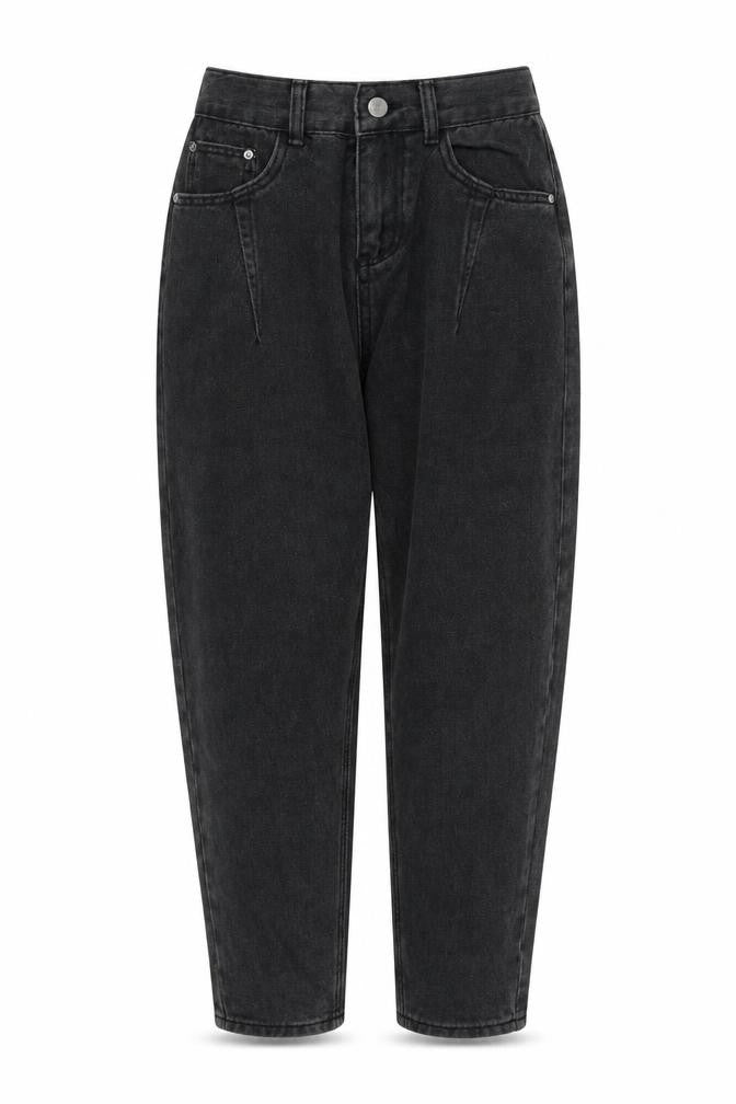Preworn Womens Grey Cotton Straight Jeans Size S L23 in Regular Button