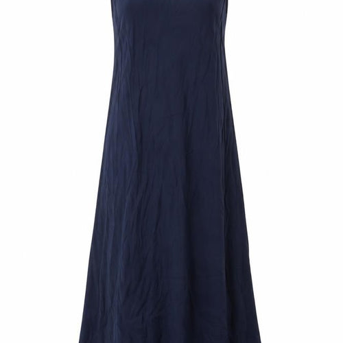 Marks and Spencer Womens Blue Viscose A-Line Size 10 V-Neck Tie