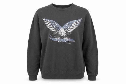 Front view of ASOS women’s grey 100% cotton pullover sweatshirt, size UK 8, pullover