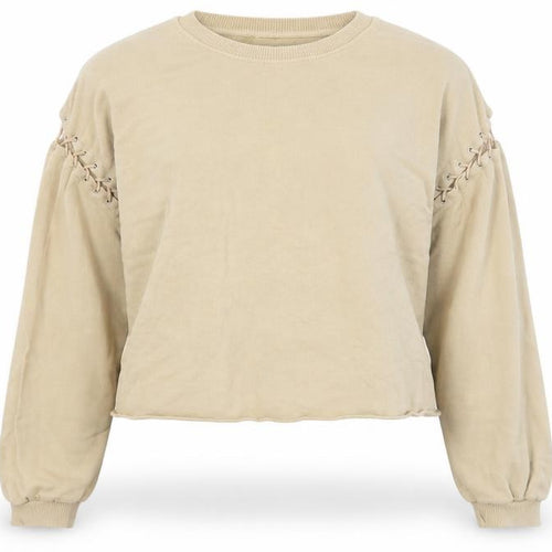 Pull&Bear Womens Beige Cotton Pullover Sweatshirt Size M Pullover
