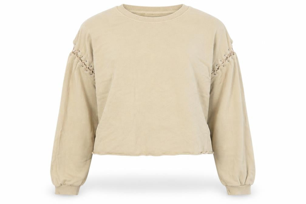 Pull&Bear Womens Beige Cotton Pullover Sweatshirt Size M Pullover