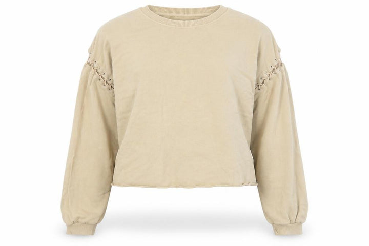 Pull&Bear Womens Beige Cotton Pullover Sweatshirt Size M Pullover