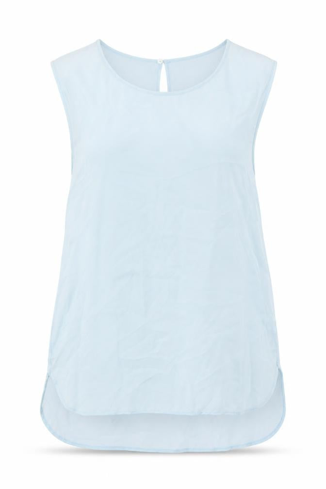 Damsel in a Dress Womens Blue Cupro Basic Tank Size 10 Scoop Neck
