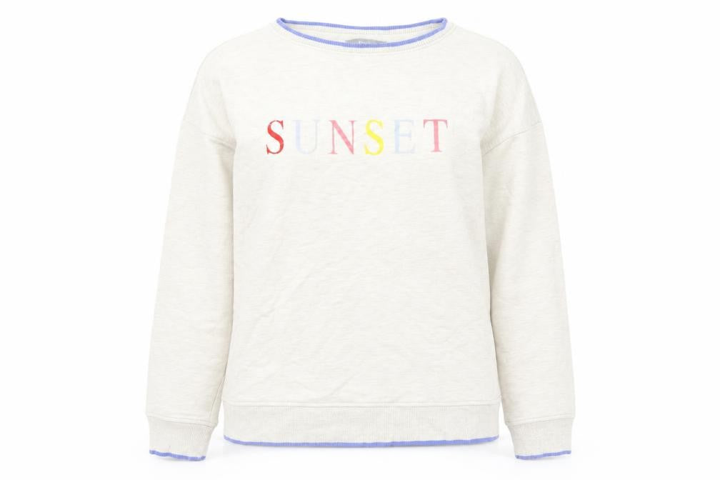 Next Womens Beige Cotton Pullover Sweatshirt Size M Pullover - Sunset