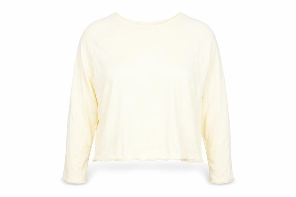 Front view of Marks & Spencer women’s orange cotton pullover sweatshirt, size UK 18, pullover
