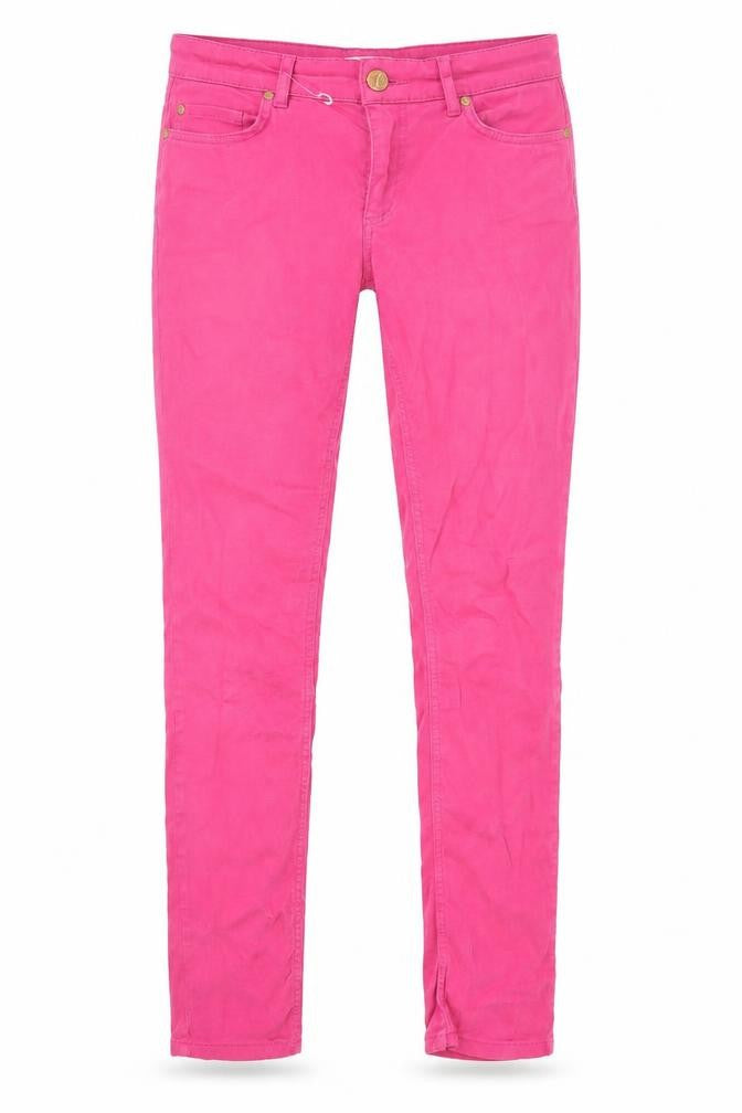 Linea Womens Pink Cotton Skinny Jeans Size 10 Regular Zip