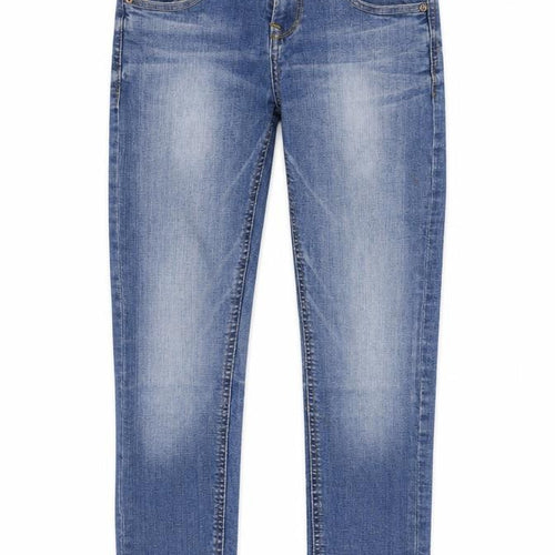 Yez Yez Womens Blue Cotton Skinny Jeans Size 8 Regular Zip