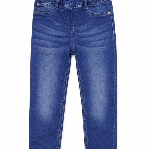 NEXT Girls Blue Cotton Skinny Jeans Size 9 Years Regular