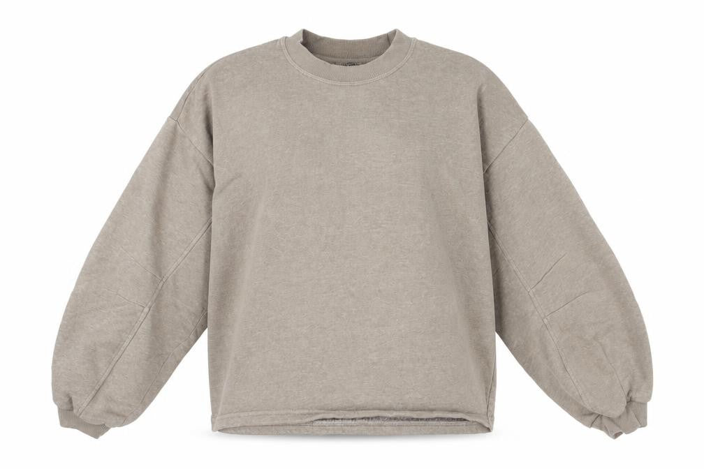 Front view of Primark women’s brown cotton pullover sweatshirt, size UK 6, pullover - cropped