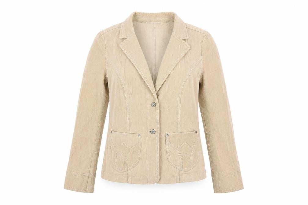Moto Womens Beige Jacket Blazer Size 10 Button