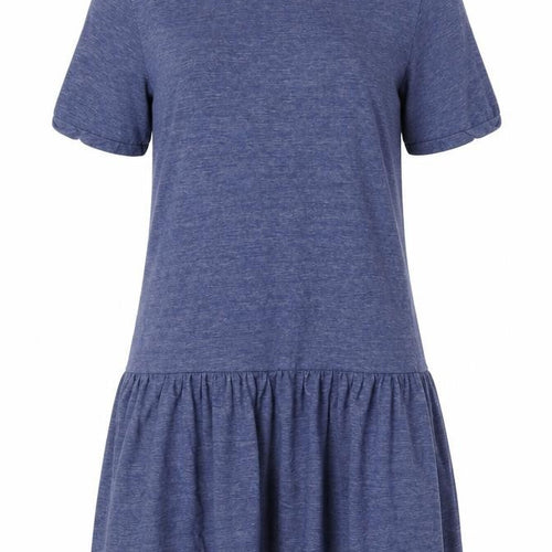 Topshop Womens Blue Polyester T-Shirt Dress Size 6 Round Neck Pullover
