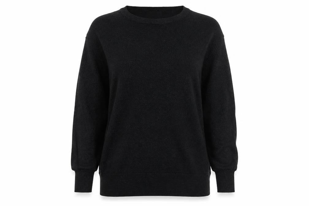 F&F Womens Black Round Neck Polyester Pullover Jumper Size 10