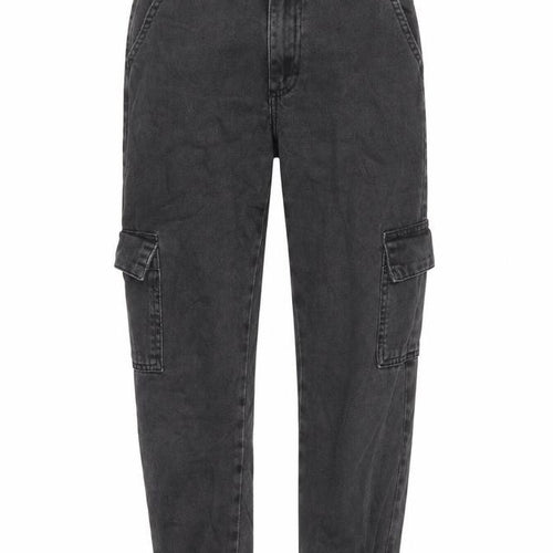 Denim & Co. Womens Grey Cotton Tapered Jeans Size 6 Regular Zip