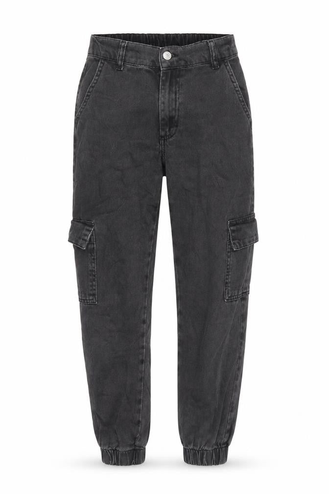 Denim & Co. Womens Grey Cotton Tapered Jeans Size 6 Regular Zip