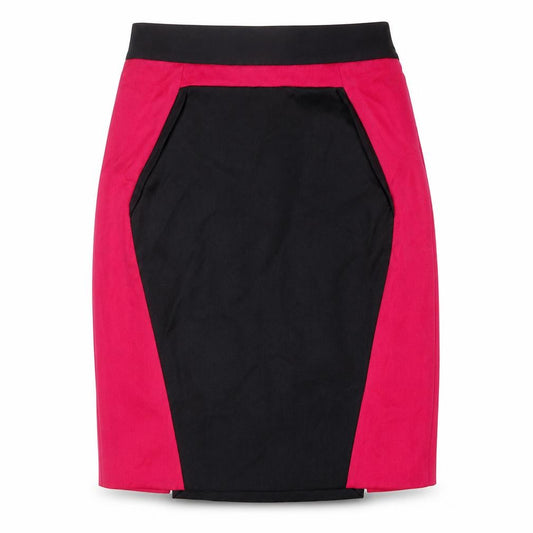 Front view of Sub-Couture women’s multicoloured polyester straight & pencil skirt, size UK 12, zip