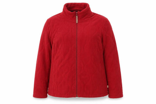 Front view of Maine New England women’s red jacket, size UK 12, zip