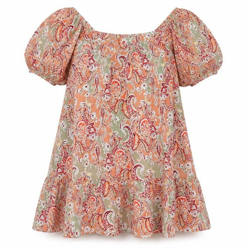 Preworn Womens Multicoloured Paisley 100% Cotton Trapeze & Swing Size L Square Neck Pullover