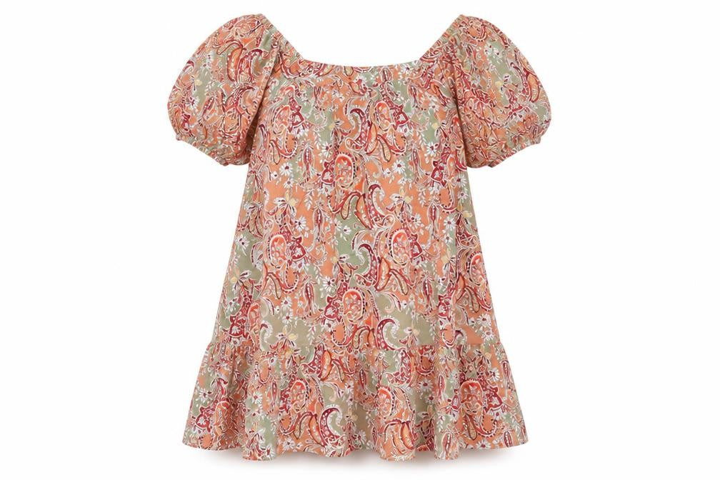 Preworn Womens Multicoloured Paisley 100% Cotton Trapeze & Swing Size L Square Neck Pullover
