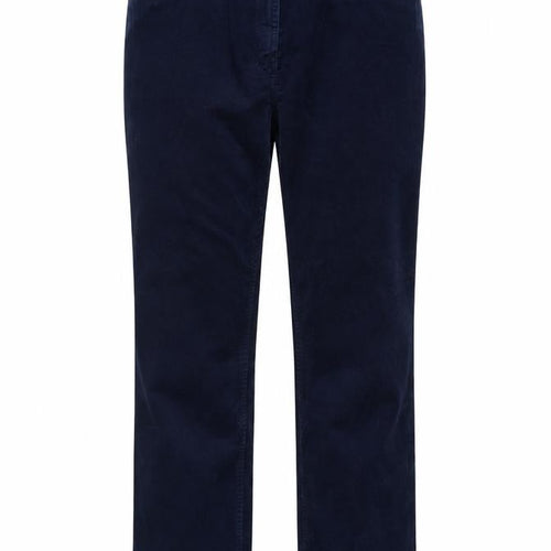 Marks and Spencer Womens Blue Cotton Trousers Size 12 L27 in Regular Button