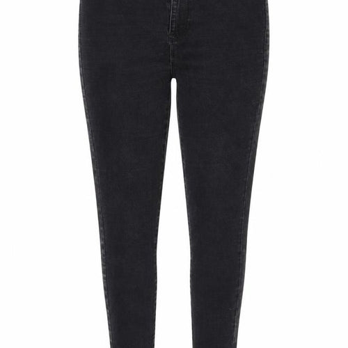 Denim & Co. Womens Grey Cotton Skinny Jeans Size 12 L24 in Regular Button