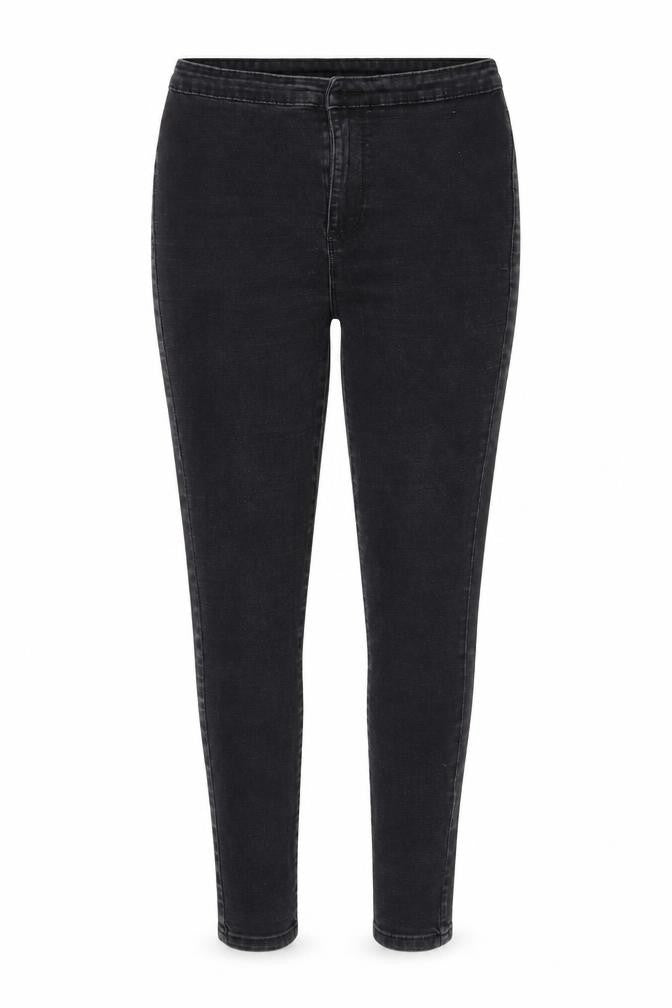 Denim & Co. Womens Grey Cotton Skinny Jeans Size 12 L24 in Regular Button