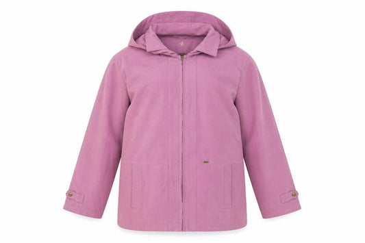 Front view of Astraka women’s pink jacket, size L, zip