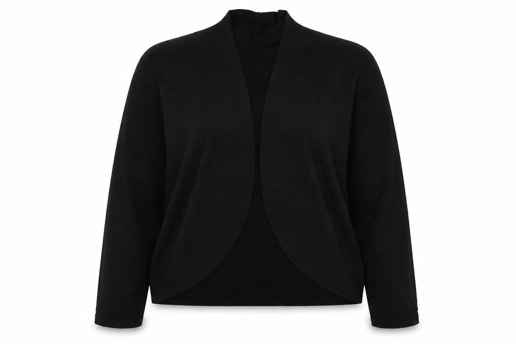 M&Co Womens Black V-Neck Viscose Cardigan Jumper Size 18