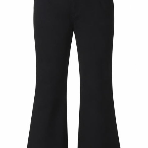 Zara Womens Black Cotton Bootcut Jeans Size XL L25 in Regular Zip