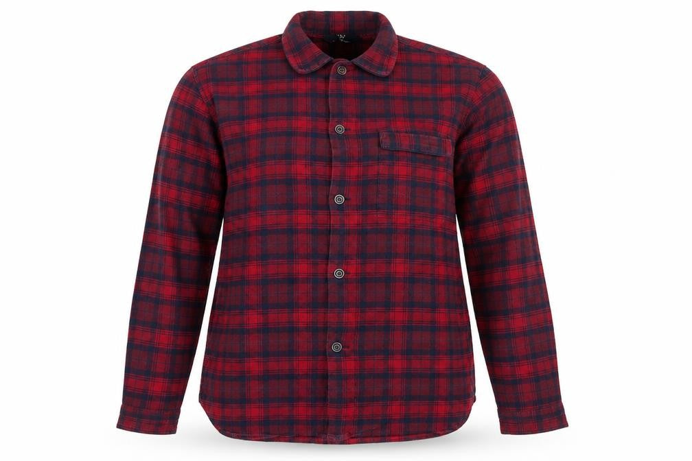 Marks & Spencer Womens Red Geometric Cotton Basic Button-Up Size S V-Neck