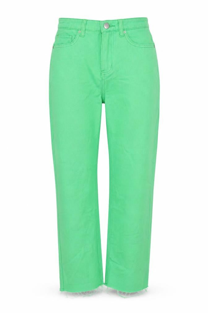 SheIn Womens Green Cotton Straight Jeans Size S L28 in Regular Button