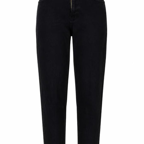 I SAW IT FIRST Womens Black Cotton Tapered Jeans Size 12 L26 in Regular Button