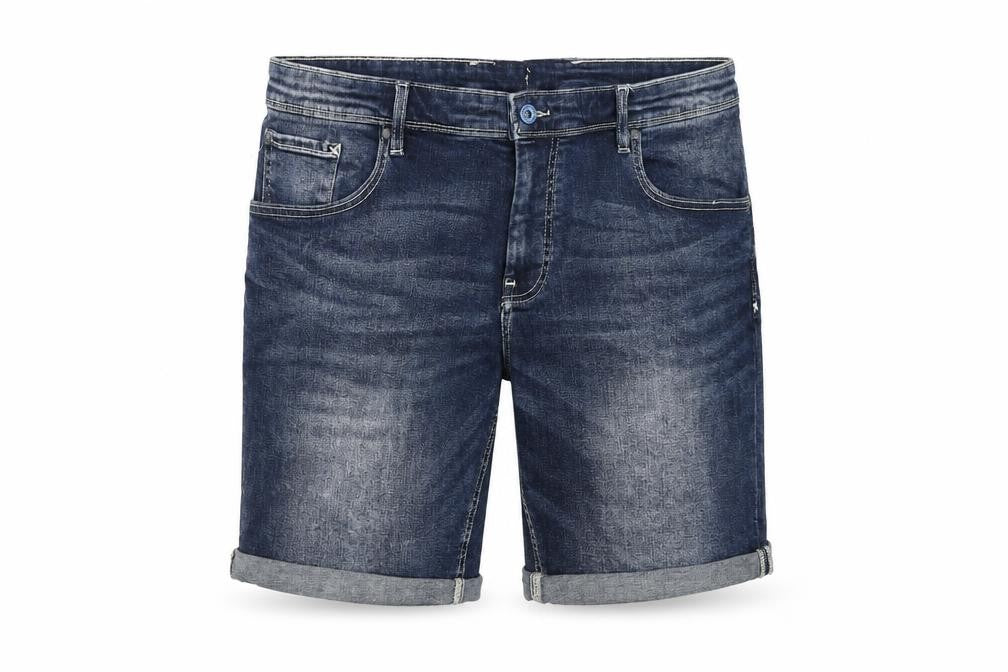 celio* Womens Blue Cotton Boyfriend Shorts Size 40 in Regular Zip